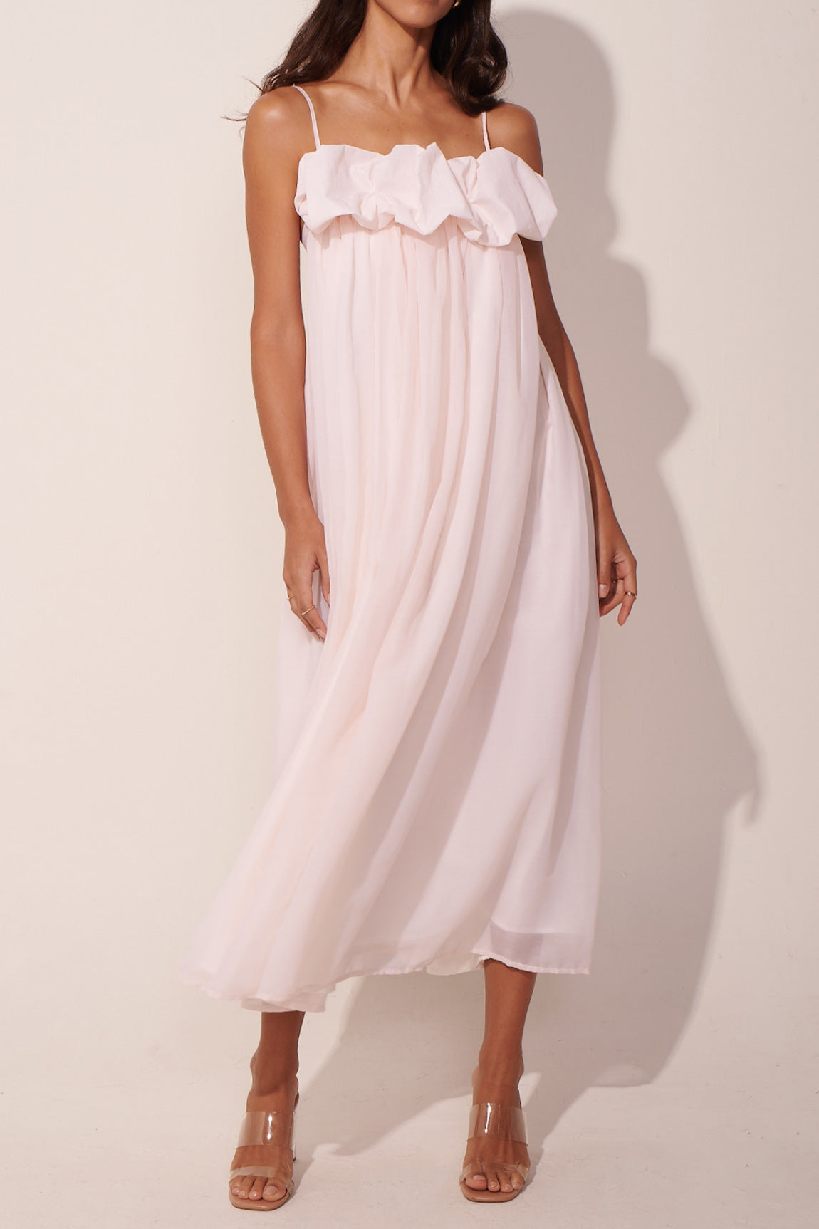 The Courageous Ruffle Dress Ivory