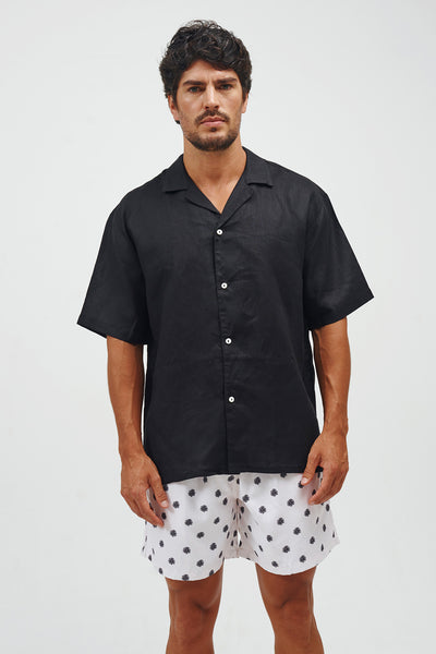 The Black Resort Men Linen Shirt