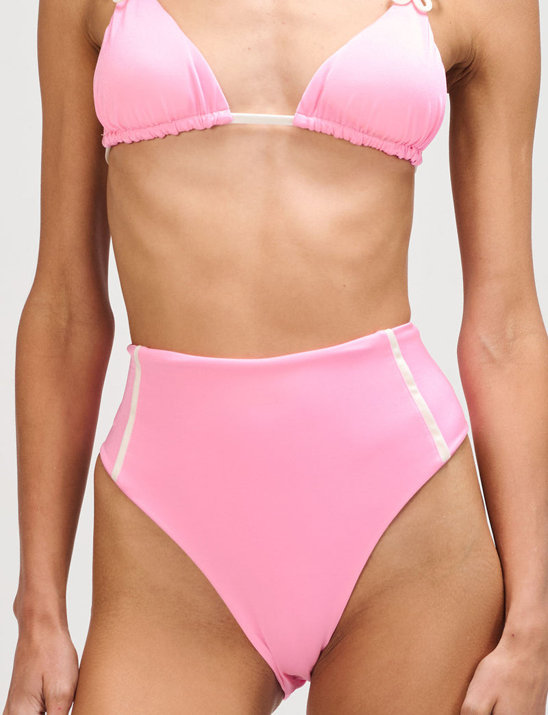 Bottom High Waist Fiori  Pink