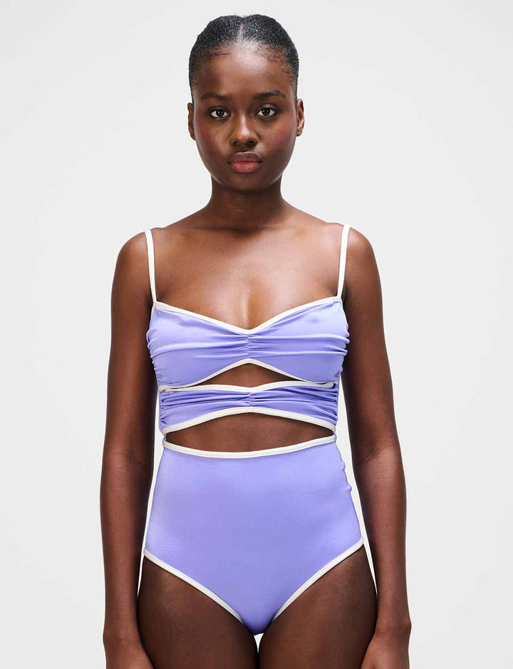 Tostalgic clothing ワンピース水着（purple blue） Viola One Piece | Ancora Swimwear & Resortwear