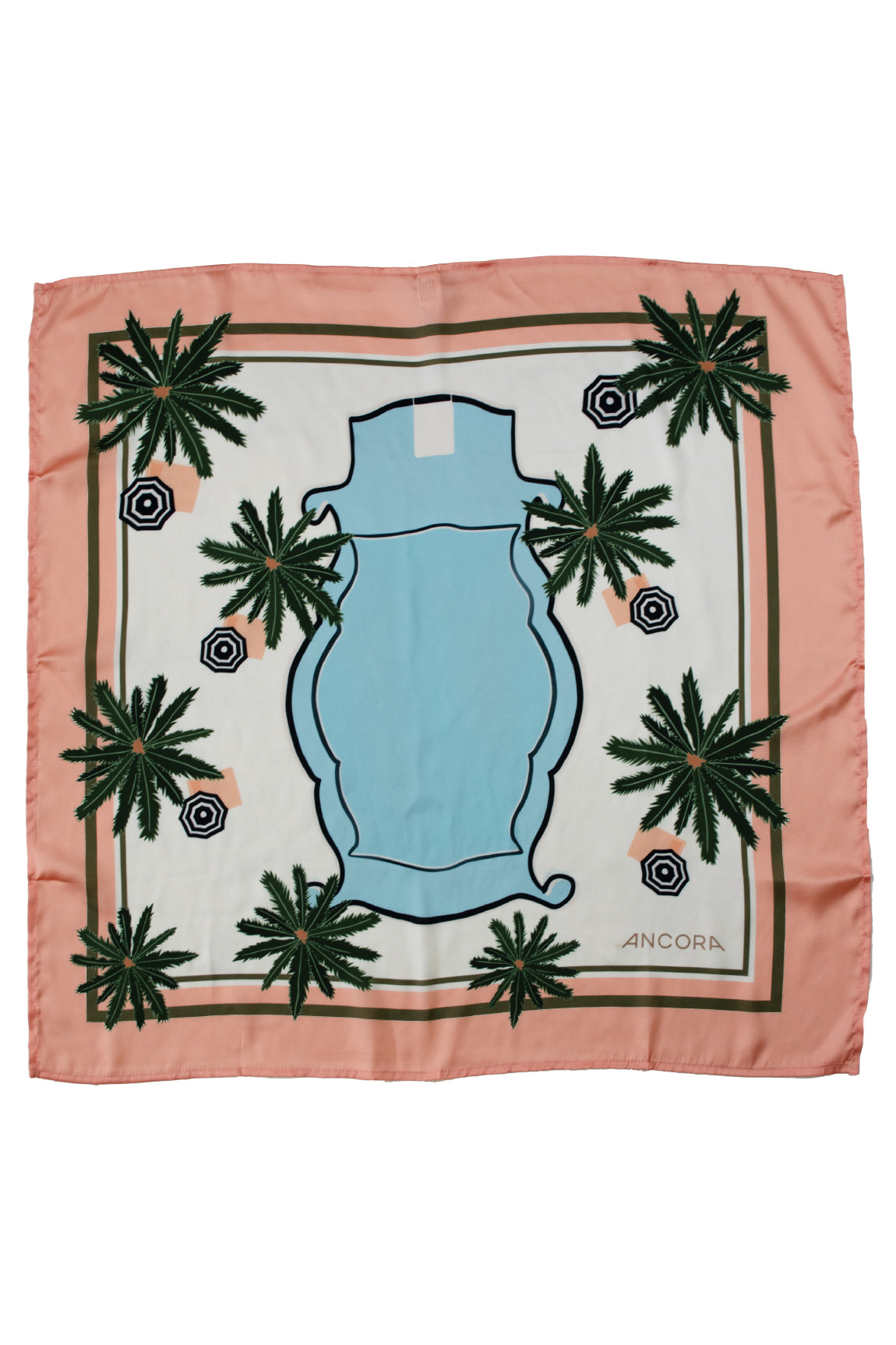 The Swimmer Palms Kerchief