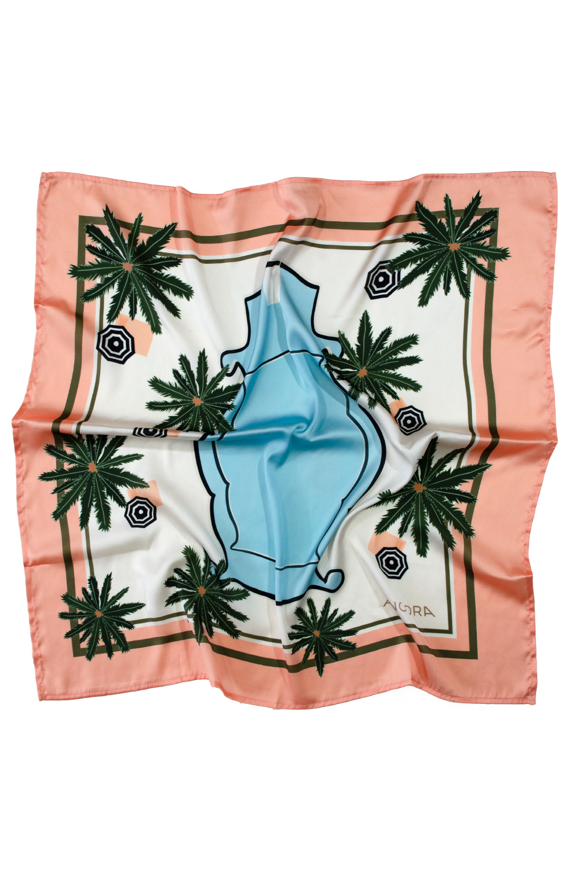 The Swimmer Palms Kerchief