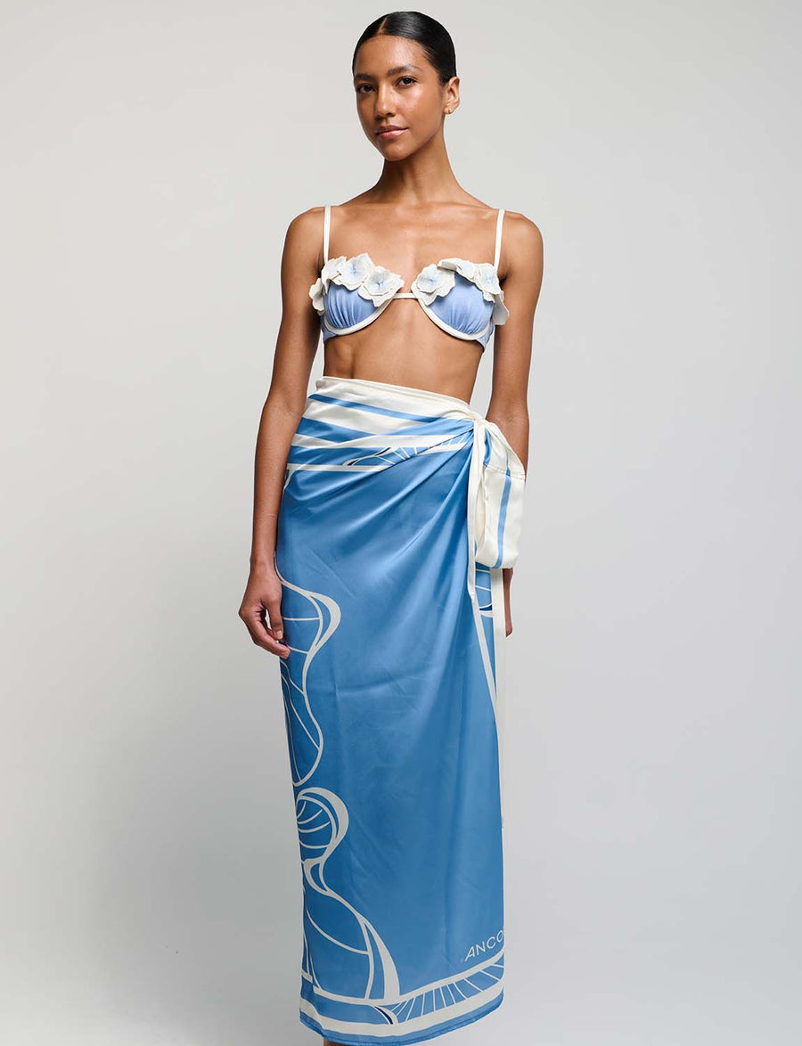 Mother pearl pareo Blue