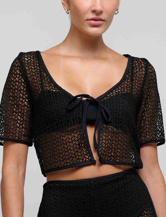 Touch Me Softly Black Top
