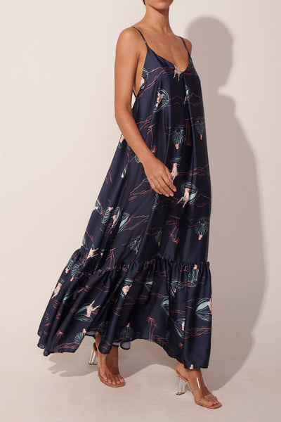 The Staycation Blue Maxi Dress