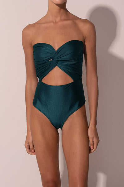 The Emerald Draped One Piece