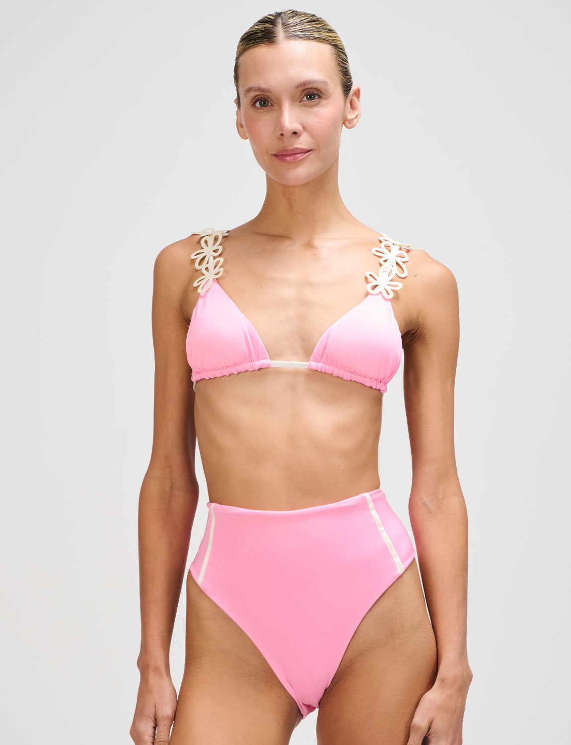 Bottom High Waist Fiori  Pink