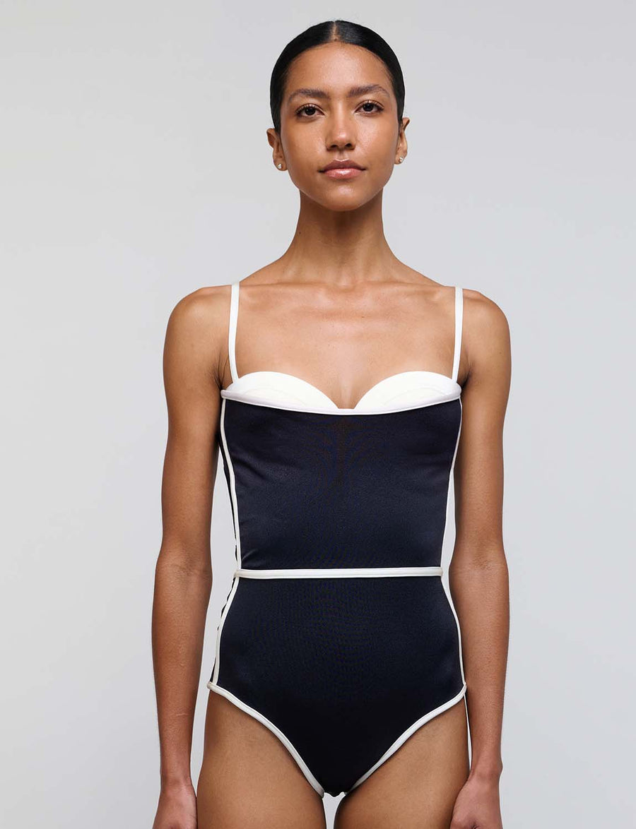 One Piece Ocean Lines To Me Black