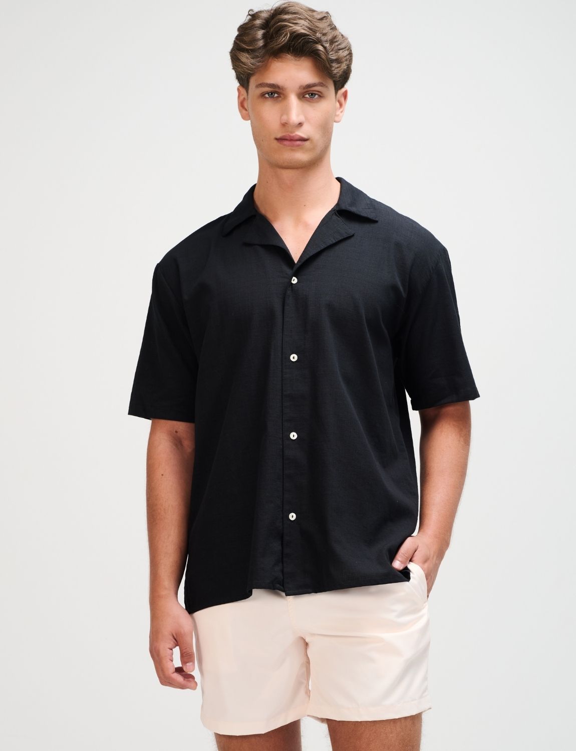 The Black Resort Men Linen Shirt