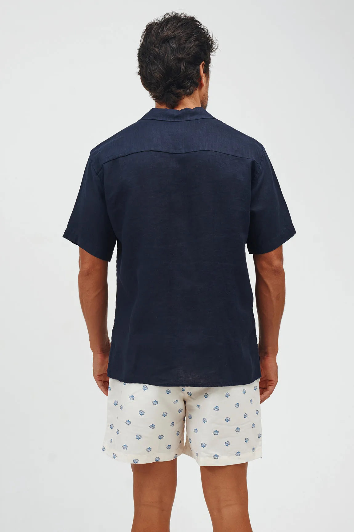 The Navy Resort Men Linen Shirt