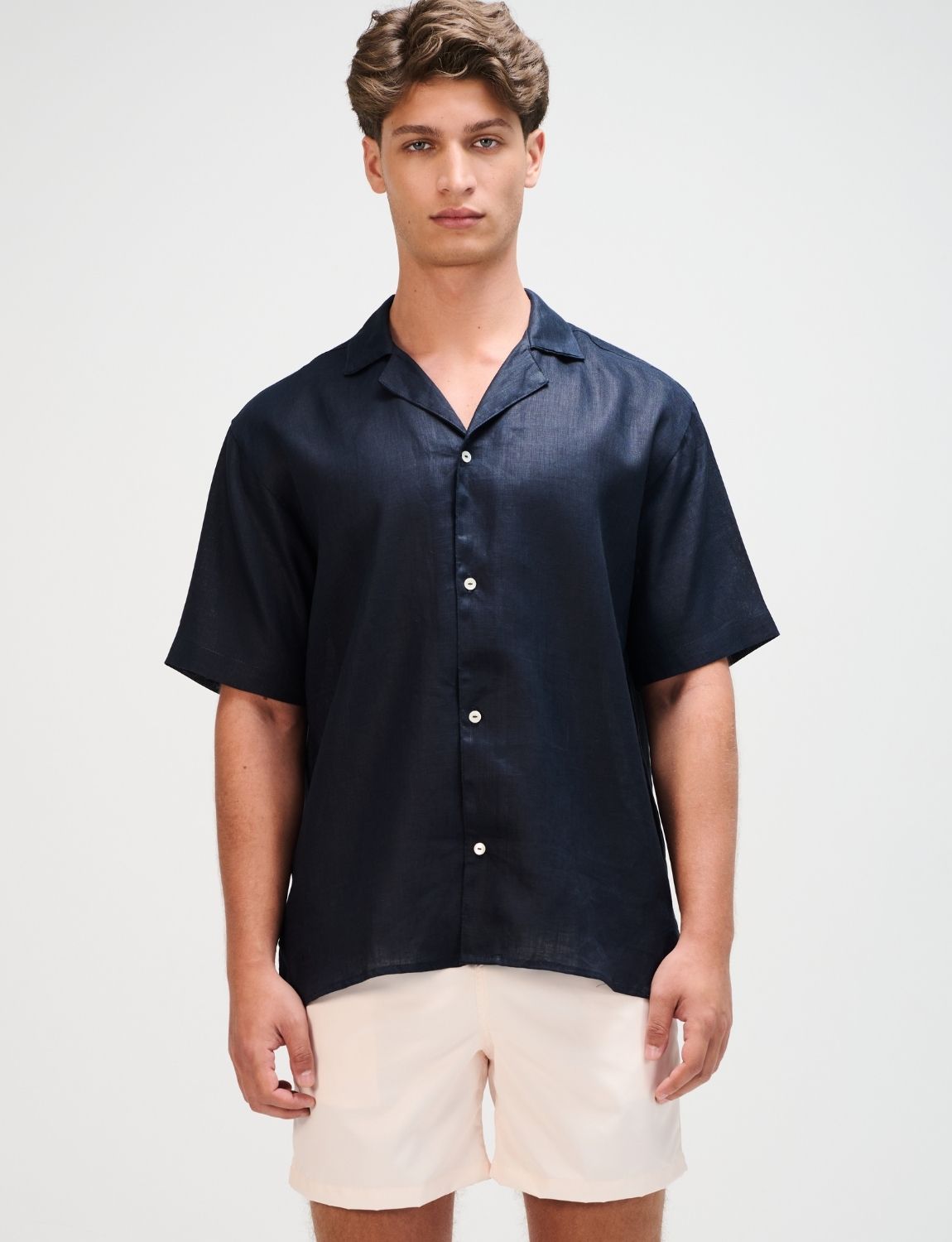 The Navy Resort Men Linen Shirt