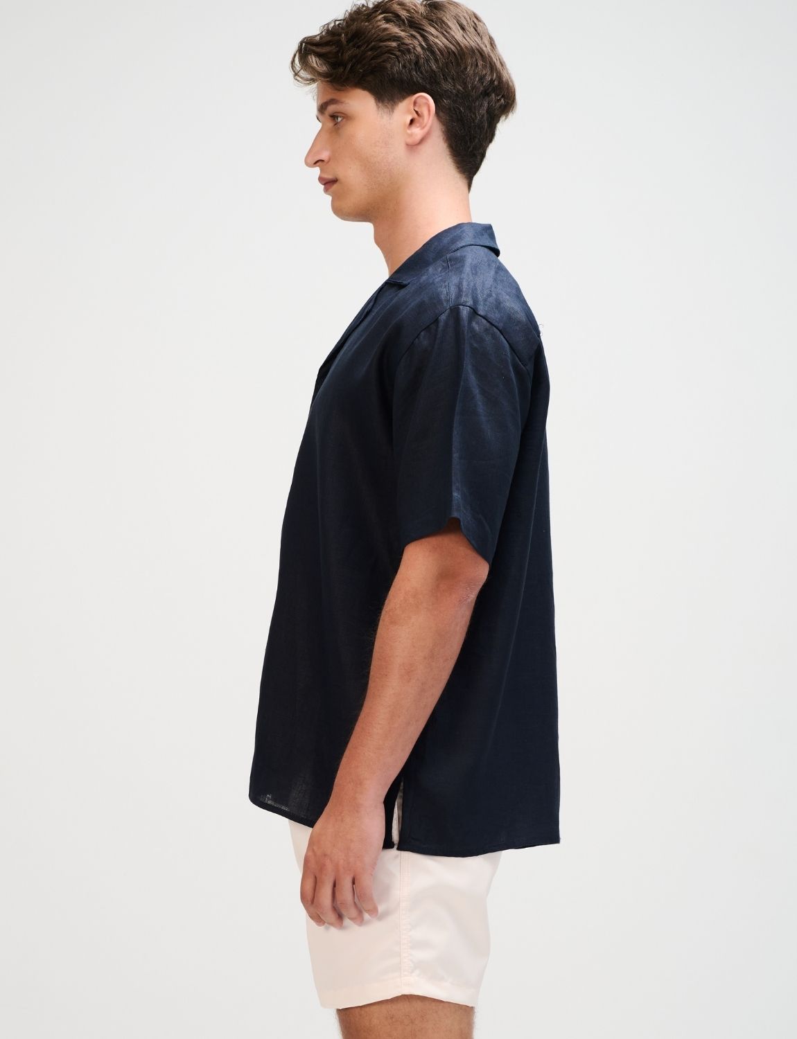 The Navy Resort Men Linen Shirt