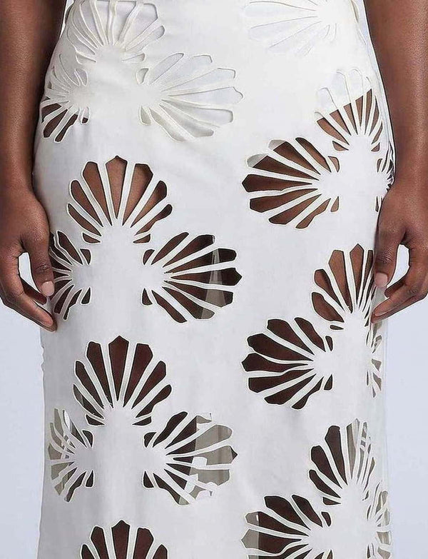 Maxi Shell White Skirt