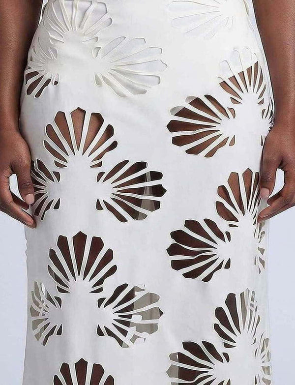 Maxi Shell White Skirt