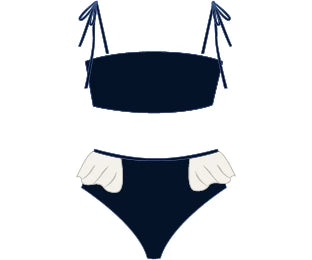 Square topRuffle bottom