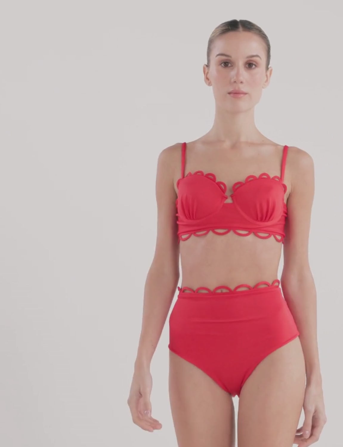 Bottom High Waist Nacaré Red