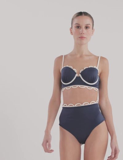 Bottom High Waist Nacaré Navy