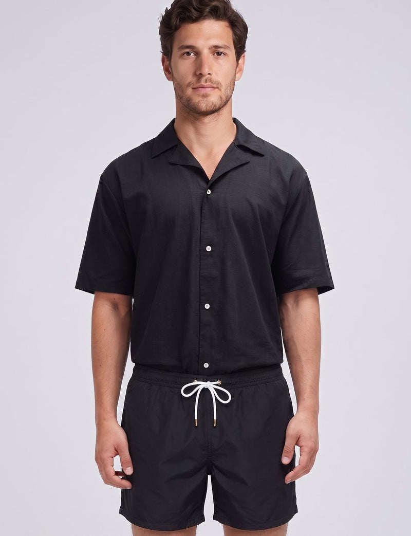 The Black Resort Men Linen Shirt