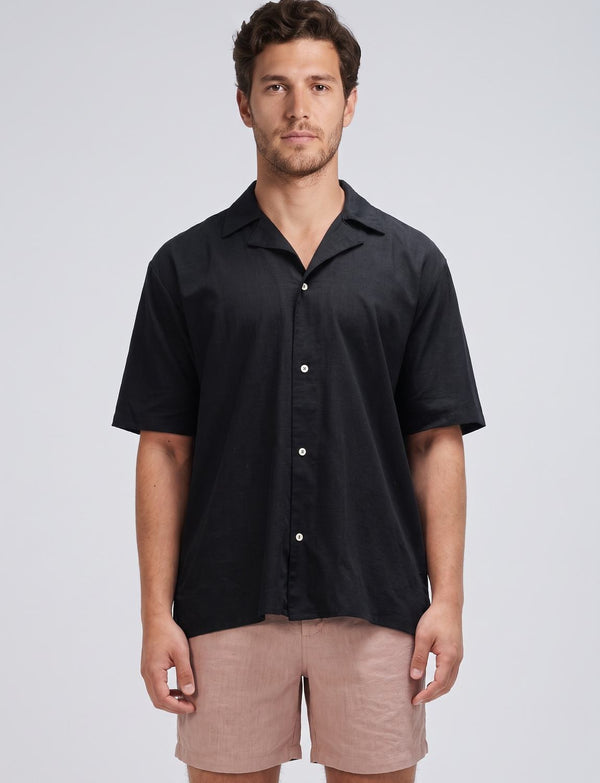 The Black Resort Men Linen Shirt