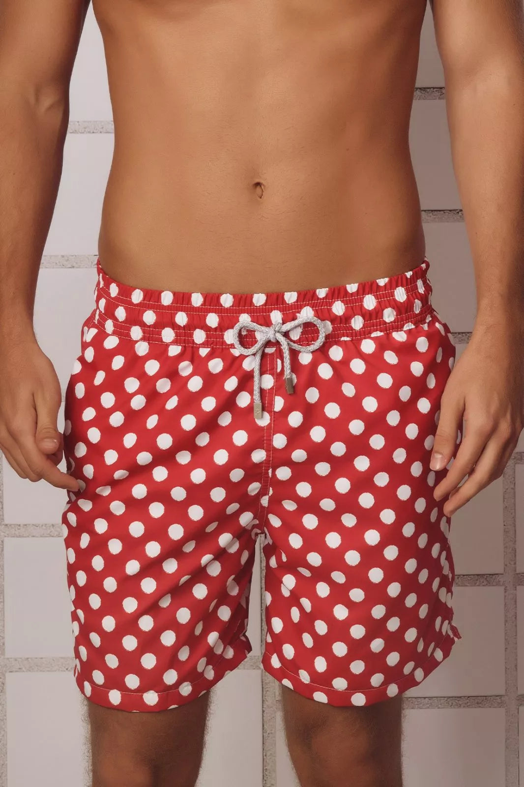 Swim Trunk Vintage Dots Hot Red - ANCORA