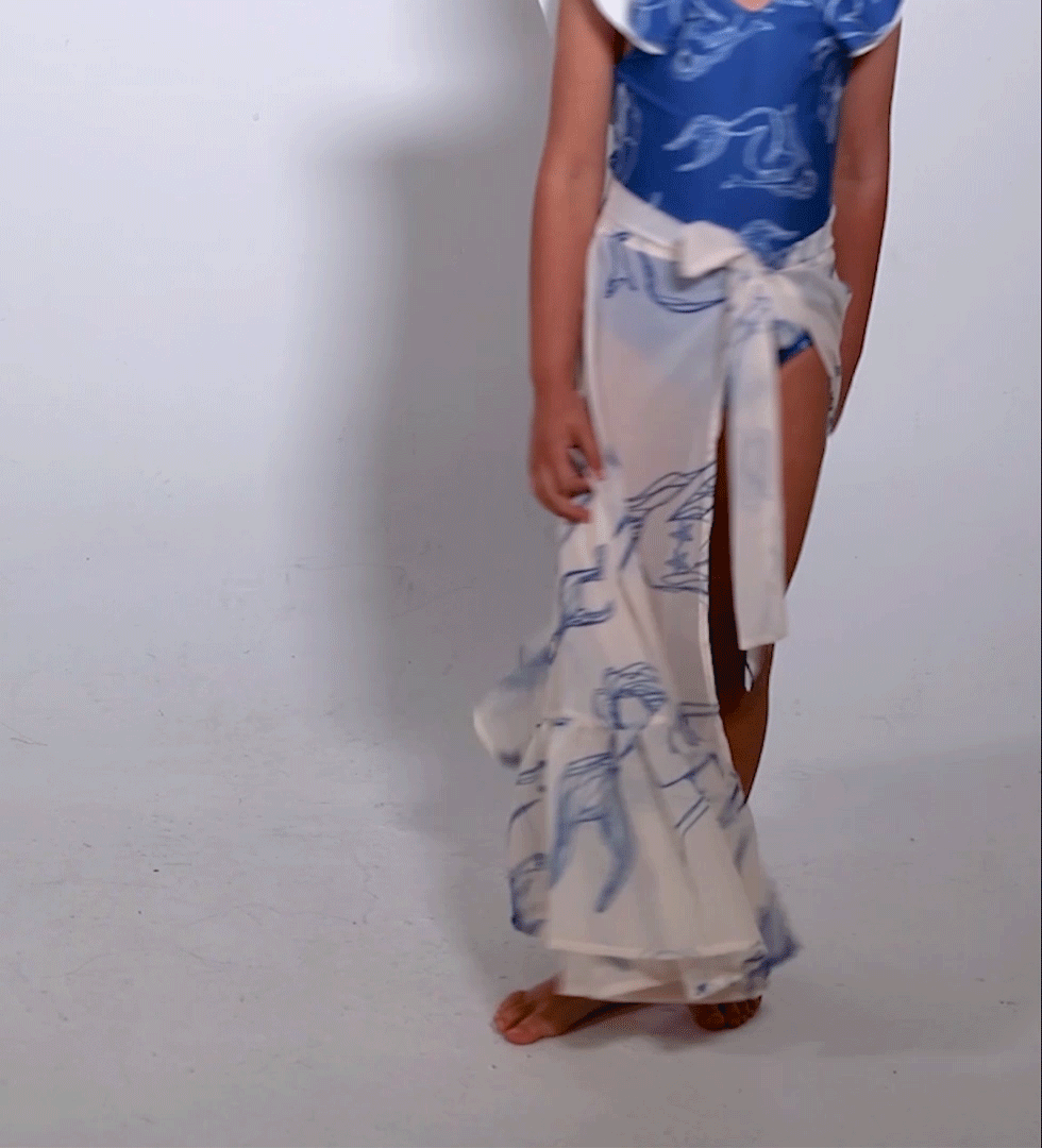 The Mini Blue Siren Skirt - ANCORA