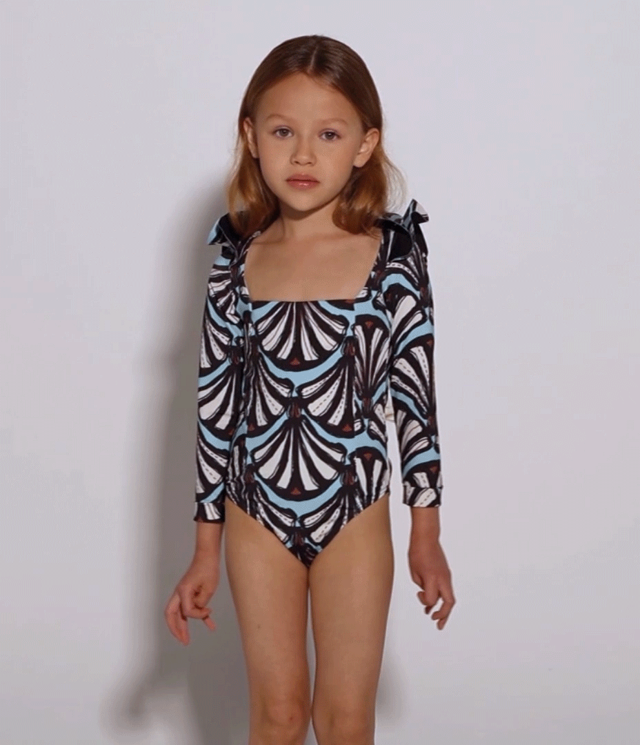 The Mini Illustrated Muse One Piece | Ancora Swimwear & Resortwear